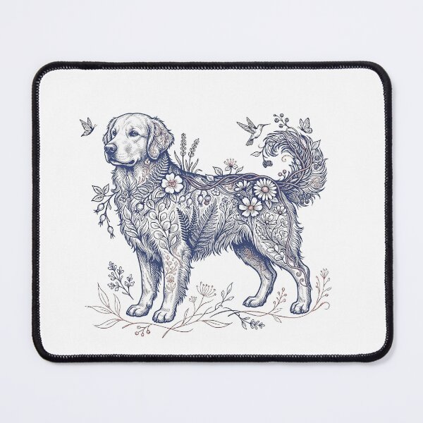 Item preview, Golden Retriever Botanical Illustration designed and sold by SUP-R-Ts.
