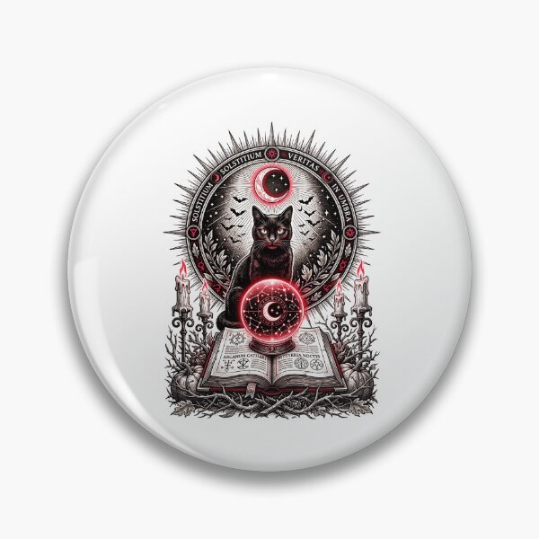 Item preview, Black cat with celestial sphere designed and sold by Steele-Art.