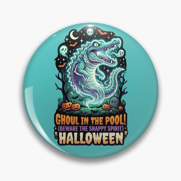Artikelvorschau, Halloween Crocodile - Ghoul in the pool - Beware the snappy spirit entworfen und verkauft von ParadoxParadox.