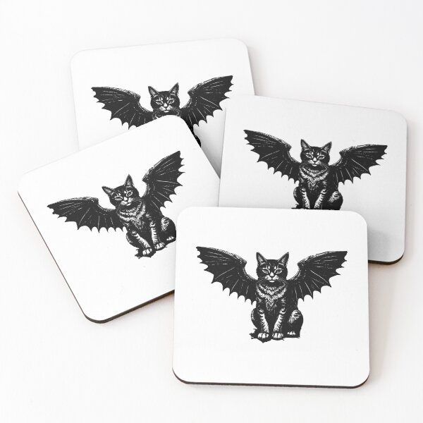 Item preview, Black Cat With Bat Wings designed and sold by JashJhaveri.