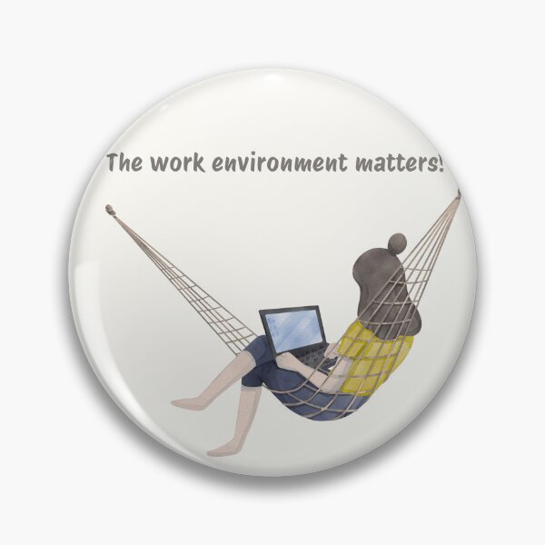 Item preview, Work environment matters, work from a hammock designed and sold by Noydee Red Salavan.