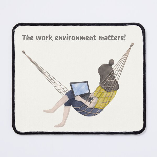 Item preview, Work environment matters, work from a hammock designed and sold by Noydee Red Salavan.
