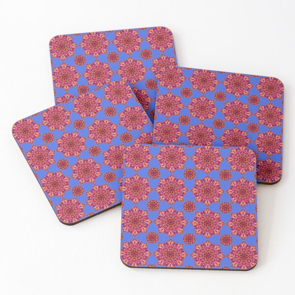 Item preview, Boho Mandala Floral Pattern – Pink & Burgundy Ornamental Folk Art designed and sold by Mousy17.