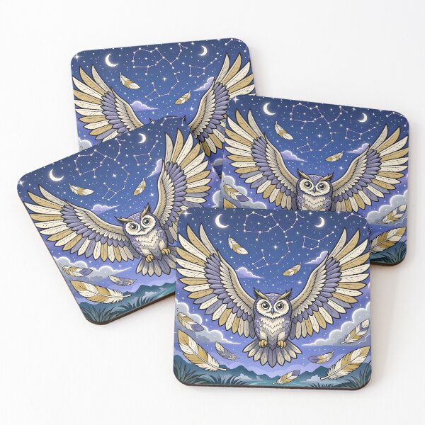 Item preview, Cosmic Flying Owl Under Starry Night Sky designed and sold by Herodestroyer.