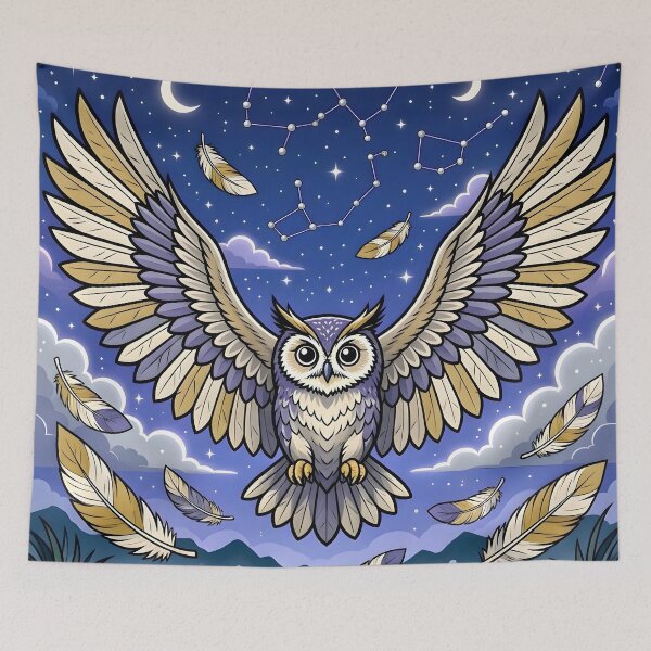 Item preview, Cosmic Flying Owl Under Starry Night Sky designed and sold by Herodestroyer.