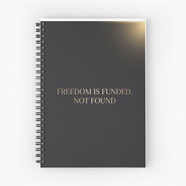 Item preview, Freedom Is Funded, Not Found | Gold Accent Typography Print designed and sold by Zaramodo.