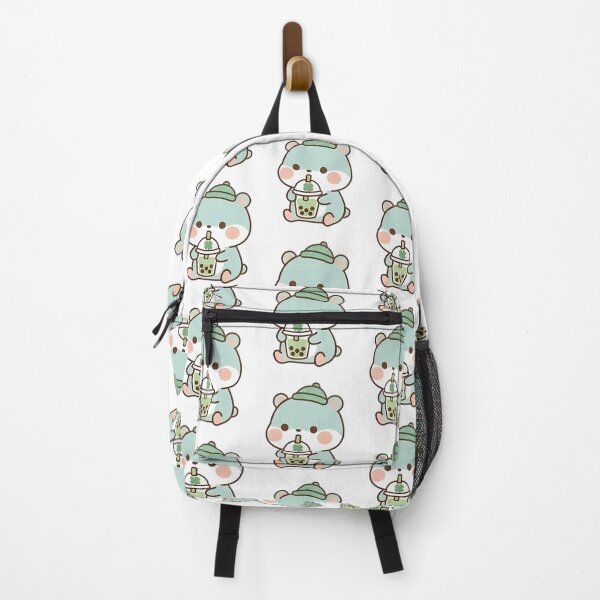 Item preview, Kawaii Cute Mint Bear Drinking Boba Tea designed and sold by Cuddly-Critters.
