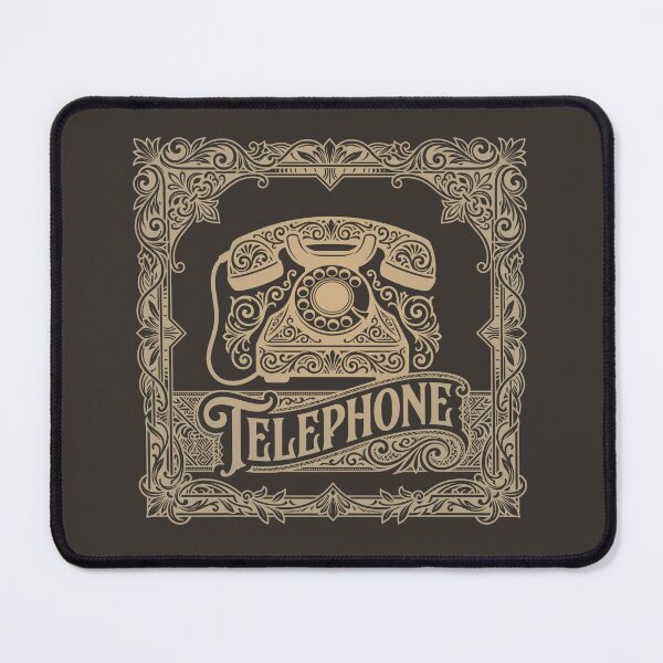Item preview, Antique Telephone Victorian Art Nouveau Gold Filigree Woodcut Art designed and sold by KiwiRider.