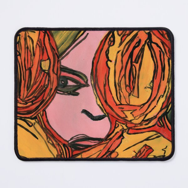 Item preview, Gaze Through the Warmth – Expressionist Portrait Study designed and sold by Dwaalhaas.com.
