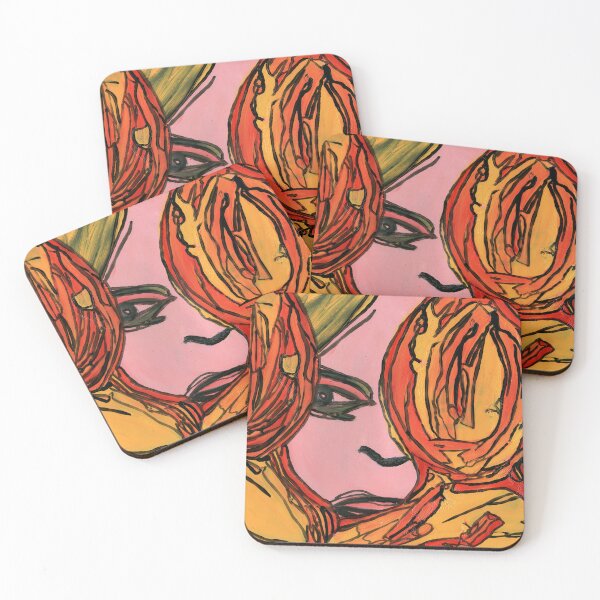 Item preview, Gaze Through the Warmth – Expressionist Portrait Study designed and sold by Dwaalhaas.com.