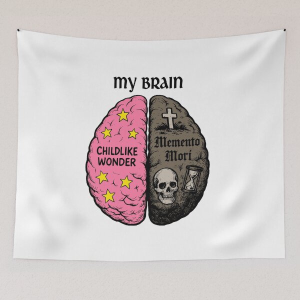 Item preview, My Brain – Childlike Wonder & Memento Mori designed and sold by witchlingart.