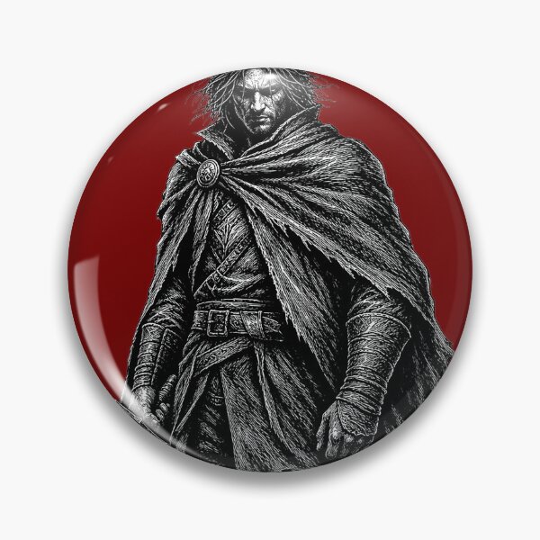 Item preview, ​Grimdark Fantasy Ranger – Monochromatic Woodcut Warrior  designed and sold by Creatby7030.