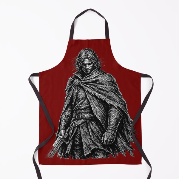 Item preview, ​Grimdark Fantasy Ranger – Monochromatic Woodcut Warrior  designed and sold by Creatby7030.