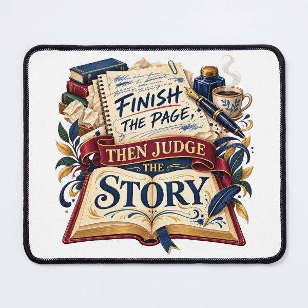 Item preview, Finish the Page Then Judge the Story designed and sold by Mosslume Studio.