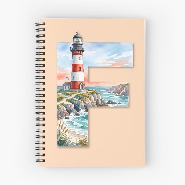 Item preview, Coastal Initial F Lighthouse Monogram Ocean Beach Personalized Design designed and sold by Sea Gem.
