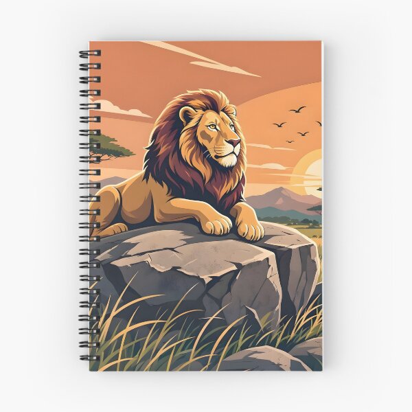 Item preview, Majestic Lion On Rock African Savanna Sunset designed and sold by Herodestroyer.