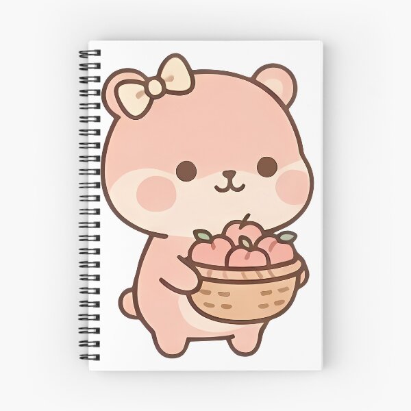 Item preview, Kawaii Cute Peachy Bear Basket Peaches designed and sold by Cuddly-Critters.