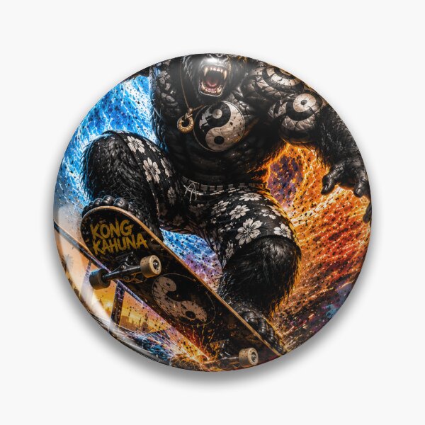 Item preview, Kong Kahuna Yin yang Skateboarding Gorilla- The HandRail designed and sold by EterniaE.