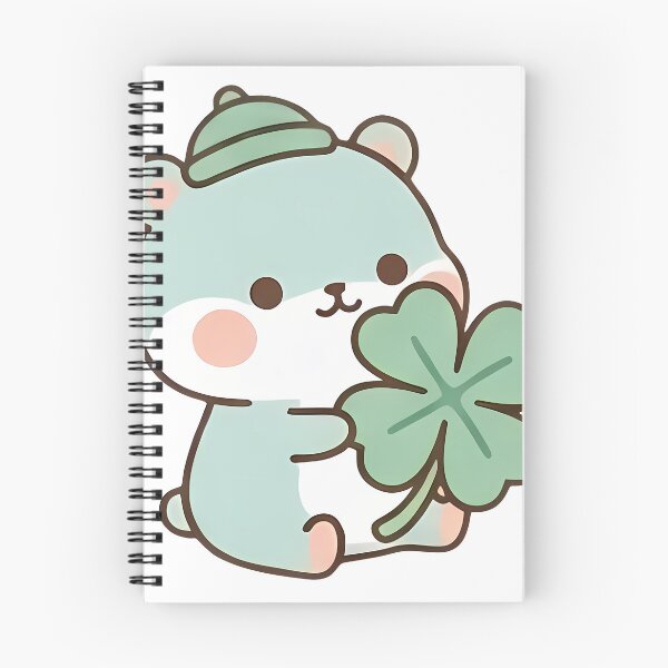 Item preview, Kawaii Lucky Mint Bear Four Leaf Clover designed and sold by Cuddly-Critters.