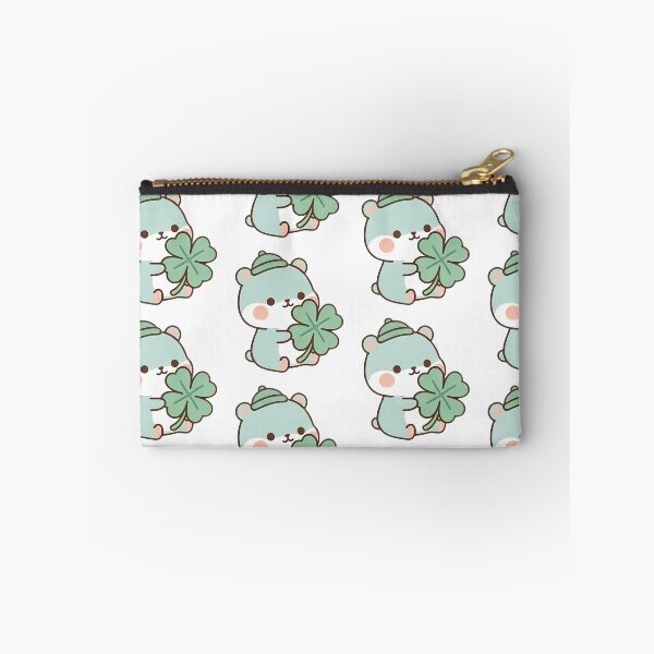Item preview, Kawaii Lucky Mint Bear Four Leaf Clover designed and sold by Cuddly-Critters.