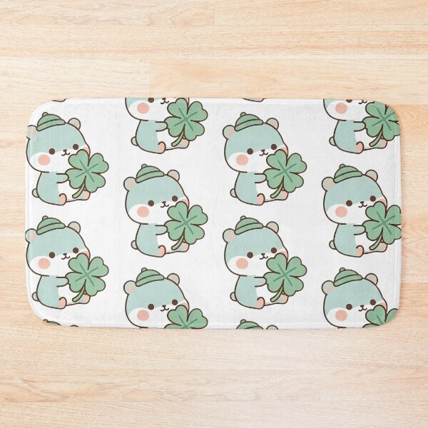 Item preview, Kawaii Lucky Mint Bear Four Leaf Clover designed and sold by Cuddly-Critters.