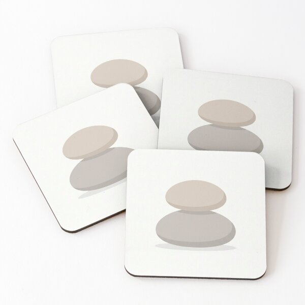 Item preview, Two Stacked River Stones | Minimalist Wabi-Sabi Study designed and sold by Zaramodo.