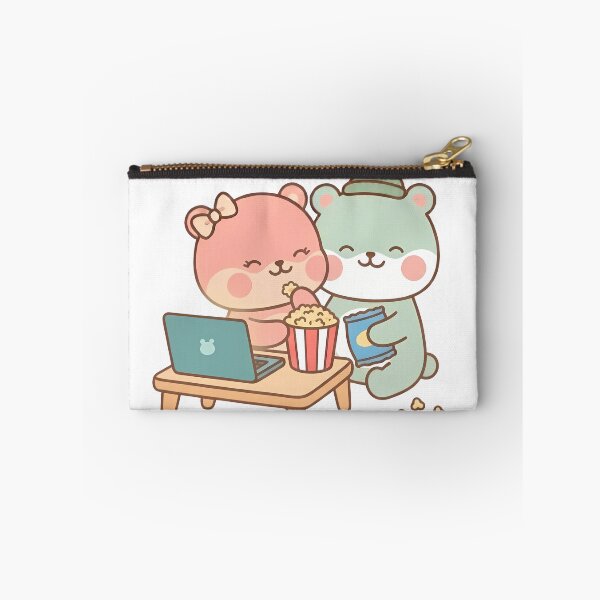 Item preview, Kawaii Cute Bears Cozy Movie Night Date designed and sold by Cuddly-Critters.