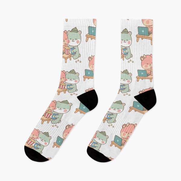 Item preview, Kawaii Cute Bears Cozy Movie Night Date designed and sold by Cuddly-Critters.