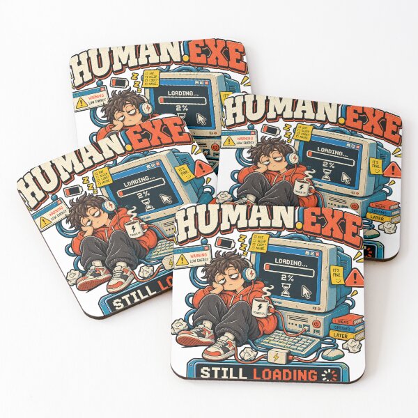 Item preview, Human.exe Still Loading – Funny Low Energy Computer & Coffee designed and sold by NarpLTD.