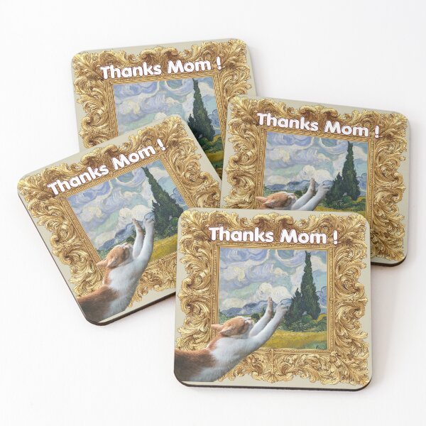 Item preview, Cat scratching Van Gogh humor designed and sold by 247DesignStudio.