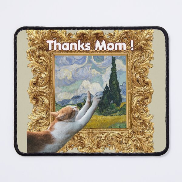 Item preview, Cat scratching Van Gogh humor designed and sold by 247DesignStudio.