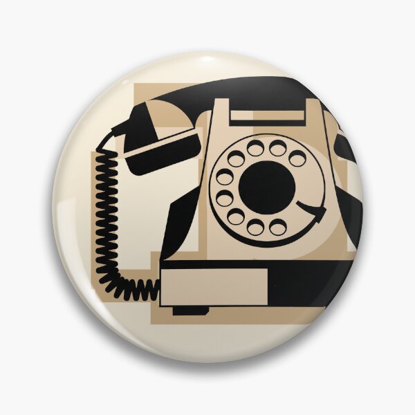 Item preview, Retro 70s Rotary Phone Pop Art Mid Century Graphic Illustration designed and sold by KiwiRider.