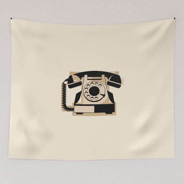 Item preview, Retro 70s Rotary Phone Pop Art Mid Century Graphic Illustration designed and sold by KiwiRider.