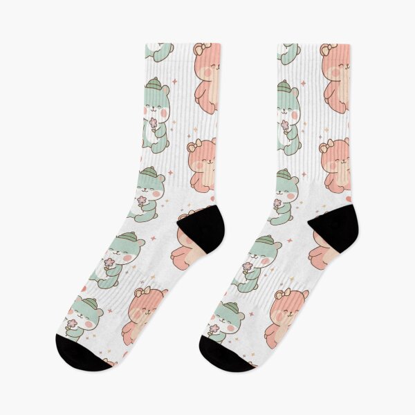Item preview, Kawaii Cute Bears Pastel Flower designed and sold by Cuddly-Critters.
