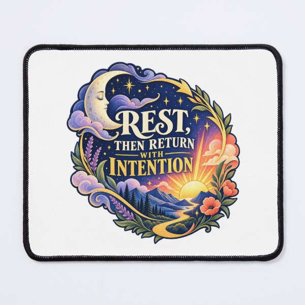 Item preview, Rest Then Return With Intention designed and sold by Mosslume Studio.