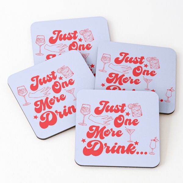 Item preview, Just One More Drink Retro Drinking Attribute (Red) designed and sold by CamilasPrints.