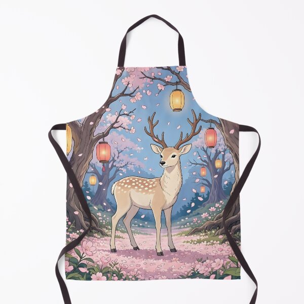 Item preview, Magical Deer In Cherry Blossom Lantern Forest designed and sold by Herodestroyer.