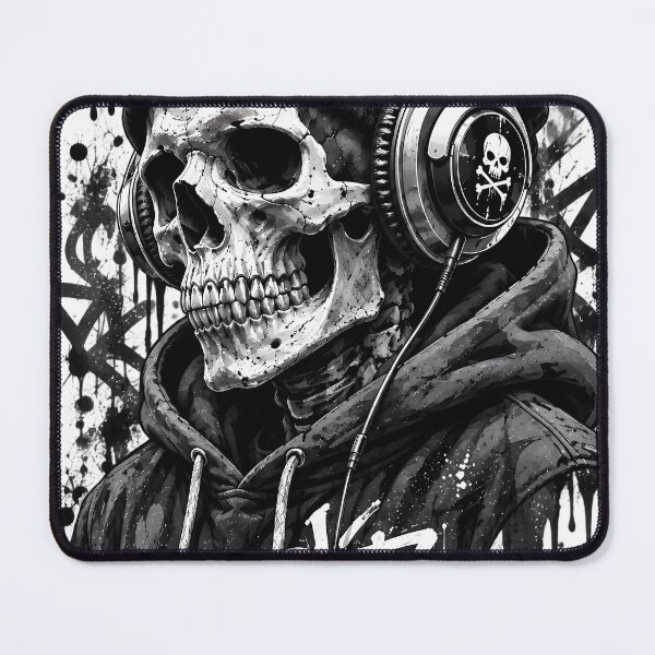 Item preview, Skull Headphones Streetwear – Dark Music Skull Art designed and sold by GrafiXT.