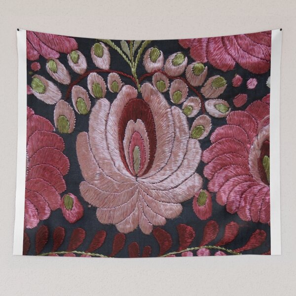 Item preview, Vibrant Folk Floral Embroidery designed and sold by Choopstores.