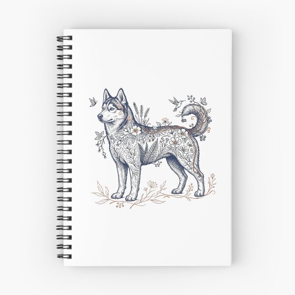 Item preview, Siberian Husky Botanical Illustration designed and sold by SUP-R-Ts.