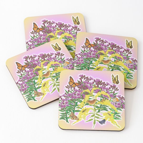 Item preview, Goldenrod, Ironweed, and Butterflies  designed and sold by Jedi-Artist.