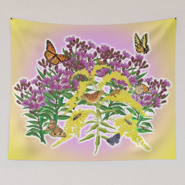 Item preview, Goldenrod, Ironweed, and Butterflies  designed and sold by Jedi-Artist.