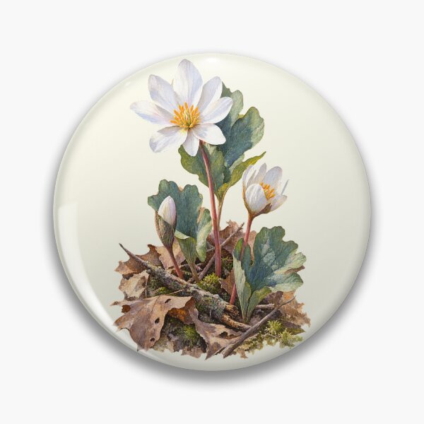 Item preview, Bloodroot | Native Woodland Spring Wildflower Art designed and sold by SusanSweetArt.