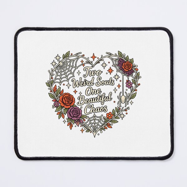 Item preview, Two Weird Souls One Beautiful Chaos Gothic Floral Heart Couple Design designed and sold by MAPDDesigns.