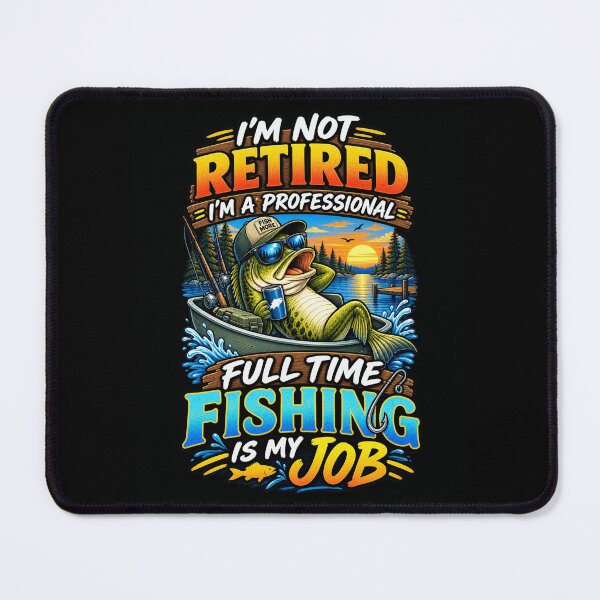 Item preview, Funny Bass Fisherman Full Time Fishing Job designed and sold by MagicSD Designs.