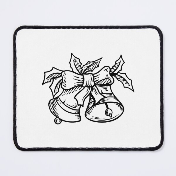 Item preview, Black Vintage Christmas Bells Design designed and sold by pattern-archive.