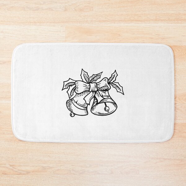 Item preview, Black Vintage Christmas Bells Design designed and sold by pattern-archive.