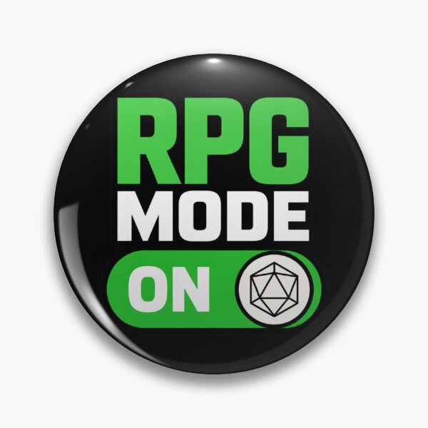 Item preview, RPG Mode ON - Minimalist Gamer UI Toggle Switch Sticker designed and sold by Dice_Goblin_Studio.