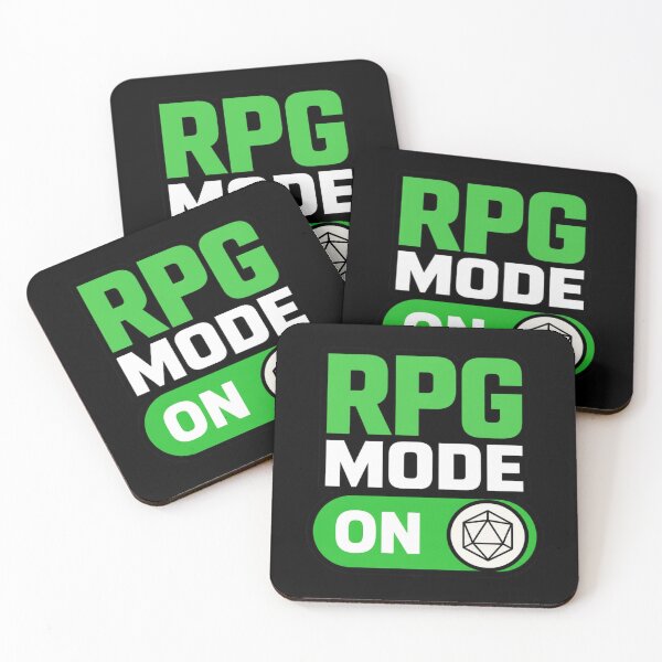Item preview, RPG Mode ON - Minimalist Gamer UI Toggle Switch Sticker designed and sold by Dice_Goblin_Studio.