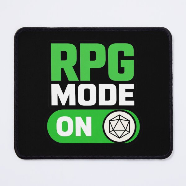 Item preview, RPG Mode ON - Minimalist Gamer UI Toggle Switch Sticker designed and sold by Dice_Goblin_Studio.